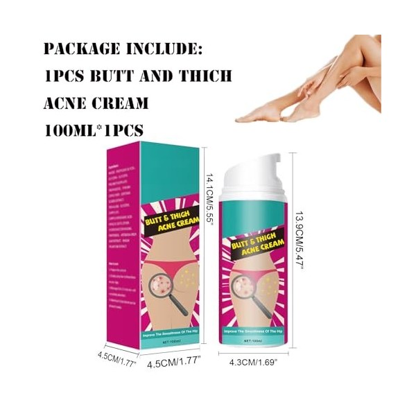 Mikabila 06 100ml Crème Dissolvant de Boutons pour les Fesses,Butt Treatment Cream,Traitement de Nettoyage des Boutons des F