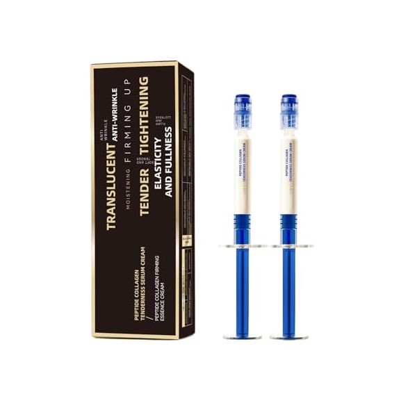 2PC Polypeptide Collagen Elastic Essence Cream, Deeply Hydrating, Micro-Molecular Collagen Anti-Wrinkle Lotion Sink, Facial S