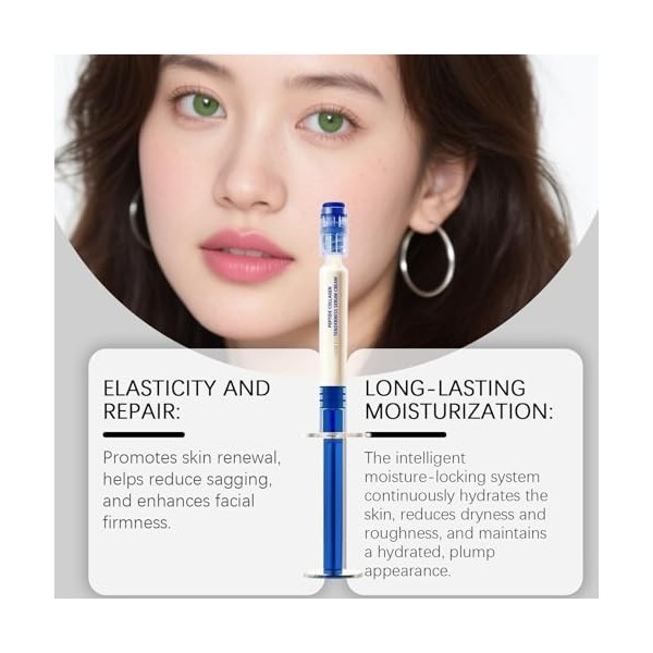 2PC Polypeptide Collagen Elastic Essence Cream, Deeply Hydrating, Micro-Molecular Collagen Anti-Wrinkle Lotion Sink, Facial S