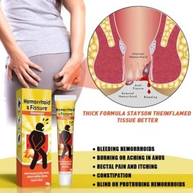 2PC Hémorroïdes Cream,Lotion De Traitement Contre Les Hémorroïdes, Skin Therapy Cream, Réduit les Gonflements, Soulage la Dou