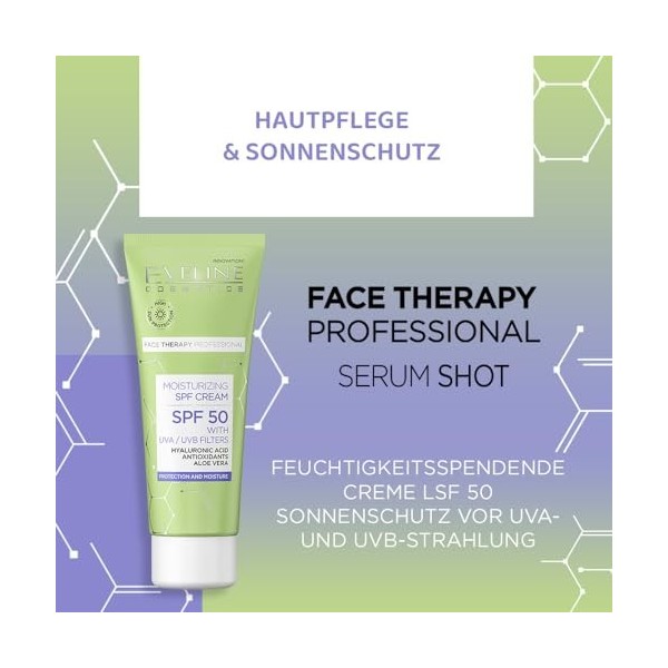 Eveline Cosmetics Face Therapy Professionnelle Crème Hydratante SPF 50 UVA/UVB Protection PA++++