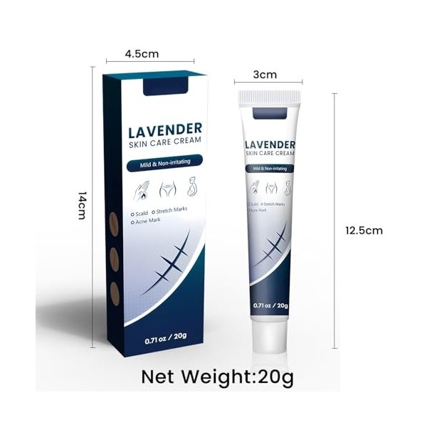 2PC Gel Cicatrice Crème Cicatrice, Skin Therapy Cream, pour Corps, Visage, Vergetures, Chéloïdes etc, Hydrate et Nourrit, Abs