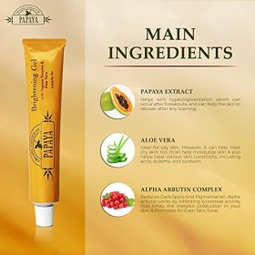 Organic Extract of Papaya Brightening Gel Tube | 30g | 1Oz