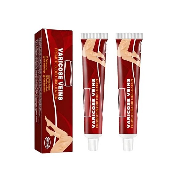 2PC Crème Contre Les Varicosités,Varicose Vein Repair Lotion,Réparation Des Jambes DAraignée,Skin Therapy Cream,Traitement D