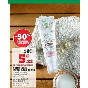 SO BIO Concentre Coco Nourrissant Visage & Corps 125 ml Crème Jour et Nuit