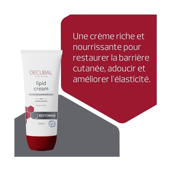 Decubal Restoring Lipid Cream | Hydratation intensive pour peaux très sèches et problématiques | Hydratation prouvée clinique