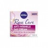 NIVEA Rose Care Crème de jour anti-rides 50 ml , crème visage anti-rides aux propriétés nourrissantes et antioxydantes, à ba