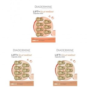 Diadermine Lift+ Capsules Anti-Rides, Visage et Cou Eclat Immediat, 7 x 4ml Lot de 3 Crème Jour et Nuit