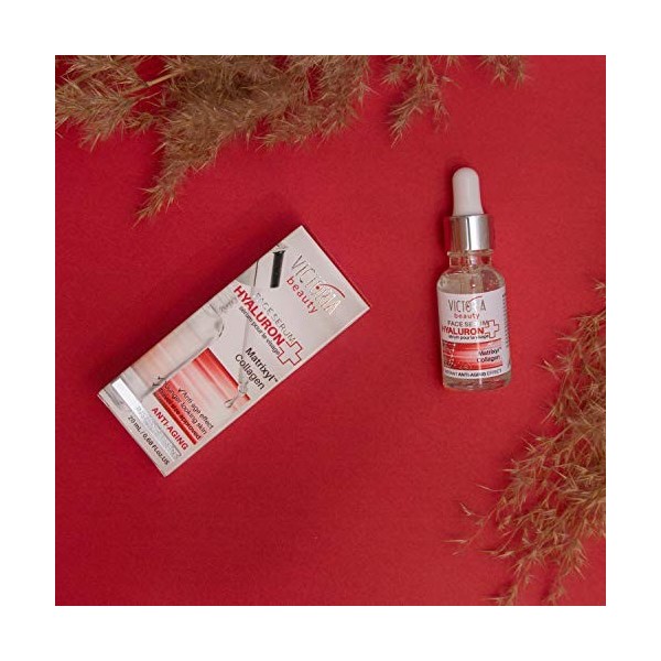 Victoria Beauty Sérum hyaluronique hautement dosé avec collagène, niacinamide et matrixyl 3000, sérum anti-âge pour le visage