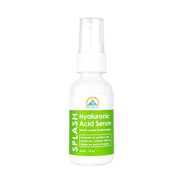 Sérum à lacide hyaluronique + Vitamine C + Vitamine E, Hydratant biologique pour la peau, Propriétés anti-âge et anti-rides 