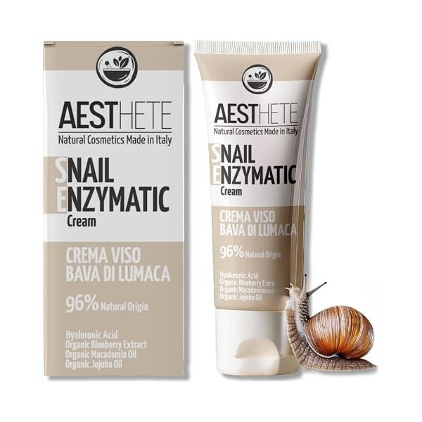 Crème Visage Bave DEscargot Avec Acide Hyaluronique Et Extrait Enzymatique 96% Naturelle Anti-Âge Hydratante Pour Peaux Sens