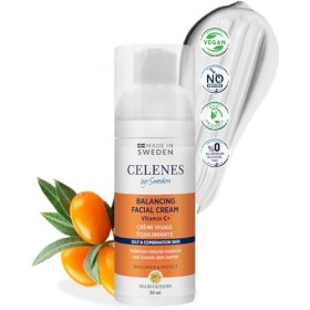 Celenes Creme Hydratante Visage à lArgousier avec Vitamine C+ 50mL - Creme Visage Femme & Creme Visage Homme Naturelle, Crèm ...