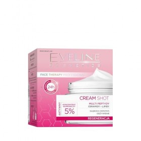 Eveline Cosmetics Crème régénérante avec 5% de concentré réparateur pour peaux sèches et vieillissantes - Peptides biomimétiq