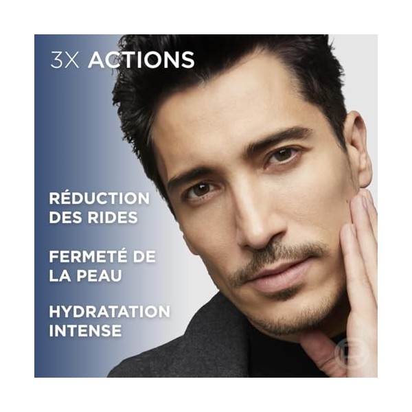 LOréal Men Expert - Soin Visage Revitalisant & Anti-Âge pour Homme - À lAcide Hyaluronique - Pour Tous Types de Peaux - Pow C...
