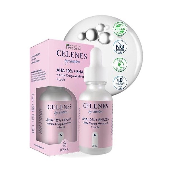 Celenes By Sweden Vitamine C Serum Visage 12,5% , Niacinamide Serum Et Extrait Davoine 30ml - Serum Vitamine C Visage Préve C...