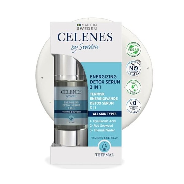 Celenes By Sweden Vitamine C Serum Visage 12,5% , Niacinamide Serum Et Extrait Davoine 30ml - Serum Vitamine C Visage Préve C...