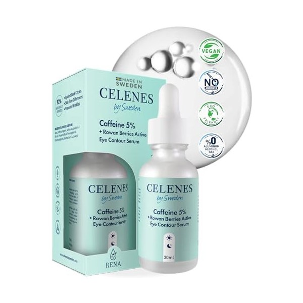 Celenes By Sweden Vitamine C Serum Visage 12,5% , Niacinamide Serum Et Extrait Davoine 30ml - Serum Vitamine C Visage Préve C...