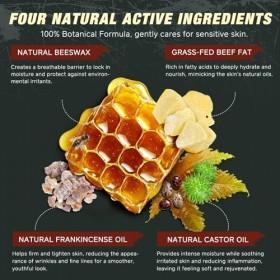 Huile de suif de bœuf, huile de ricin et crème à lhuile dencens, formule 3 en 1, baume de suif de bœuf bio, huile de ricin 