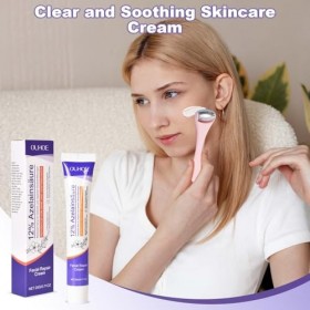 Crème dAcide Azélaïnique 12%, Azélaïque Sérum Efficace Coins Contre Rosacée, Anti-Pigment Spots Facial Sérum Hyaluronic Acid