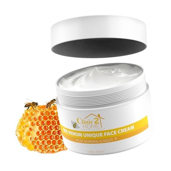 Clinic2Home Bee Venom Face Cream – Anti Wrinkle & Skin Restoration Bee Venom Cream – Day & Night Moisturiser for All Skin Typ