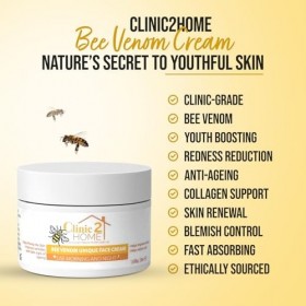 Clinic2Home Bee Venom Face Cream – Anti Wrinkle & Skin Restoration Bee Venom Cream – Day & Night Moisturiser for All Skin Typ