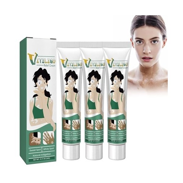 Grgowe Crème de vitiligo pour taches blanches, crème de pigmentation pour vitiligo et troubles de la pigmentation de la peau