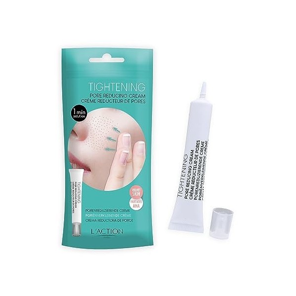 LAction Paris Crème Resserante Réductrice de Pores, Affine et Lisse la Texture de la Peau, Enrichie en Extraits de Fruits po ...