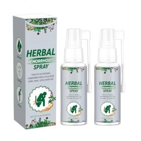 2PC Hémorroïdes Spray,Spray De Traitement Contre Les Hémorroïdes,Skin Therapy Cream, Réduit les Gonflements, Soulage la Doule