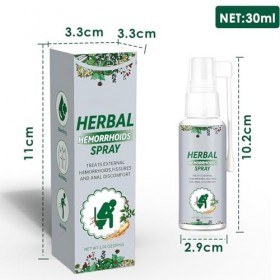 2PC Hémorroïdes Spray,Spray De Traitement Contre Les Hémorroïdes,Skin Therapy Cream, Réduit les Gonflements, Soulage la Doule