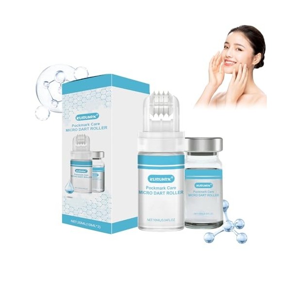 KUIRUNRX® Système de Micro Infusion pour le Visage, Sérum à lacide hyaluronique Kit, 2 * 10ml Infusion Facial System, Kit de