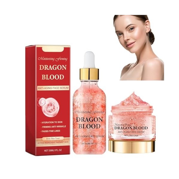 Grgowe Sérum Anti Rides Dragon Blood+Retinol Placenta Dragon Cream,Sérum De Sang De Dragon,Crème De Sang De Dragon Placentair