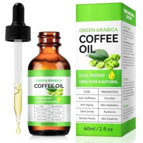 Huile de café contre les rides - 60 ml - 100 % pure et naturelle - Contre les rides - Pour le visage, le corps, les cheveux -