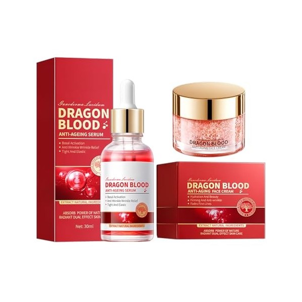 Crème Hydratante 50g + Sérums pour le Visage 30ml, Hydrate Et Améliore La Texture De La Peau, Pour LHydratation et le Raffer