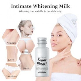 Set Snow Bleach Cream, Crème Éclaircissante Intime, Moisturizing Firming Cream Pour Les Parties Intimes, Éclaircit le Teint, 