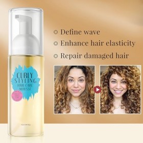 Crème pour Boucles, Oil for Hair, Curl Boost Defining, Boucles Naturelles et Cheveux Permanentés, Hair Spray, pour Plus de Vo