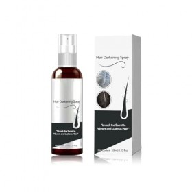 Spray Colorant pour Cheveux Noirs 100ml,Teinture Capillaire Rapide, Couvrir les Cheveux Gris et Épaissir et Nourrir les Racin