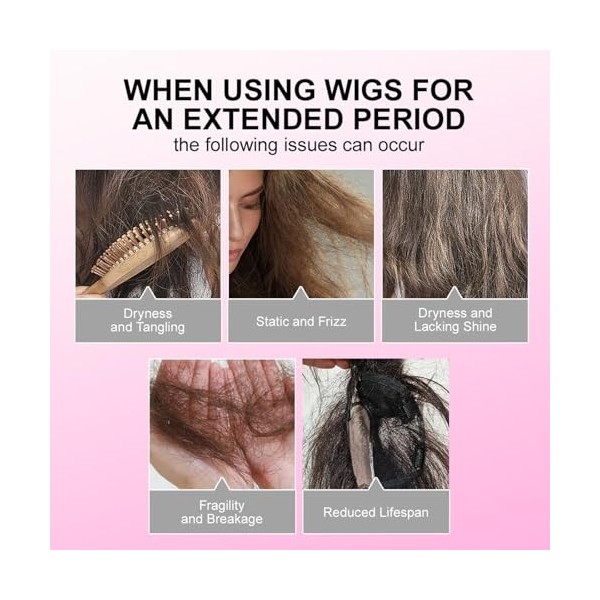 Spray Lissant Pour Perruques, Répare La Sécheresse, Contrôle Instantané Des Frisottis, Empêche Les Nœuds, Réduit L’Électricit