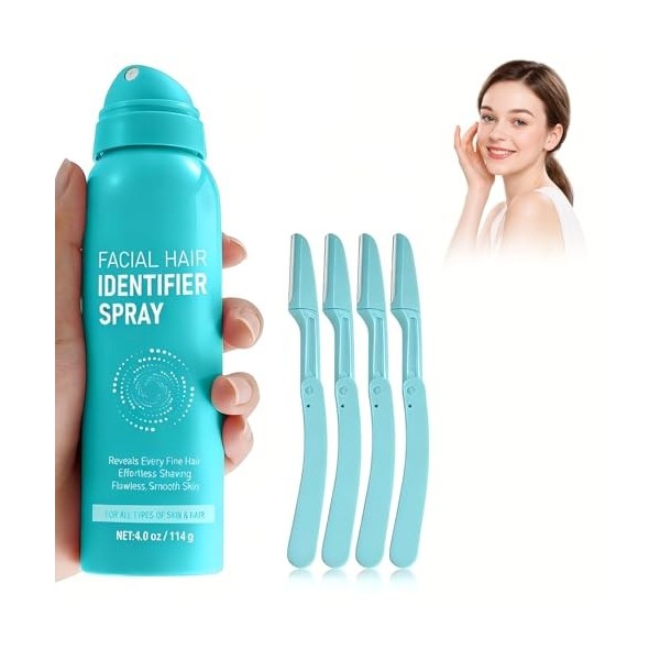 Eazerom 54 Spray didentification des Cheveux pour la Dermaplaning,Hair Identifier For Face Shaving,114ml Spray didentificat