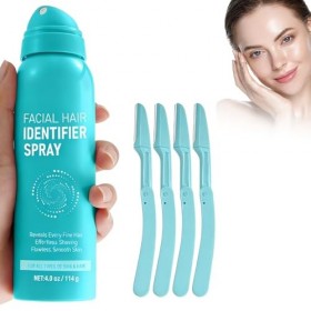 Eazerom 56 114ml Spray didentification des Cheveux pour le rasage du Visage,didentification des Cheveux pour la Dermaplanin