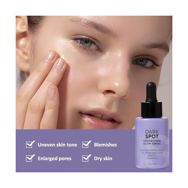 Lot de 2 flacons de sérum correcteur de taches pigmentaires pour le visage, sérum doux à points foncés, pour réduire les tach