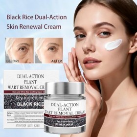 HASAIKA® Crème hydratante au riz noir, Crème régénérante double action, Convient à tous les types de peau, Améliore la barriè