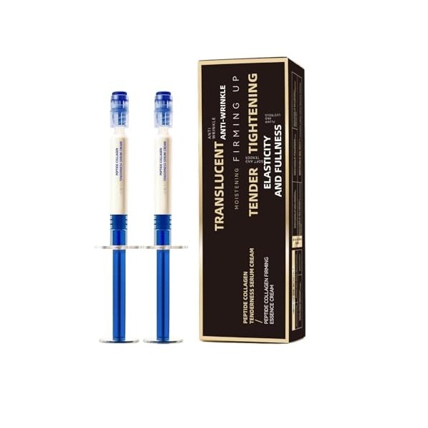 2PC Lotion Anti-rides Micro-moléculaire au Collagène, Crème Hydratante et Hydratante de la peau, Facial Serum, Hydrate et Nou