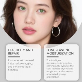 2PC Lotion Anti-rides Micro-moléculaire au Collagène, Crème Hydratante et Hydratante de la peau, Facial Serum, Hydrate et Nou