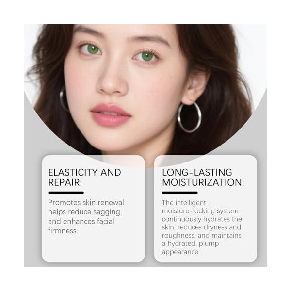 2PC Lotion Anti-rides Micro-moléculaire au Collagène, Crème Hydratante et Hydratante de la peau, Facial Serum, Hydrate et Nou