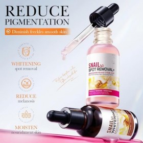 Lot de 2 sérums éclaircissants pour le visage Escargot & Niacinamide - Éclaircissement de la peau et réduit les taches - 30 m