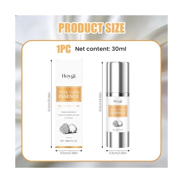 Sérum et Crème Double à la Truffe Blanche Italienne, Crème Hydratante, Creme Visage Antioxydante Hydratante, Apaise la Peau, 