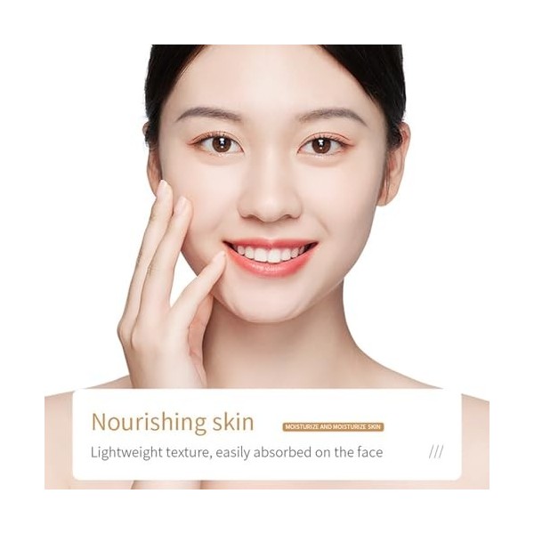 2PC Crème Blanchissante Riz, Crème Visage Au Riz, Moisturizing Firming Cream, Hydratation, Raffermissant & Éclaircissant, Las