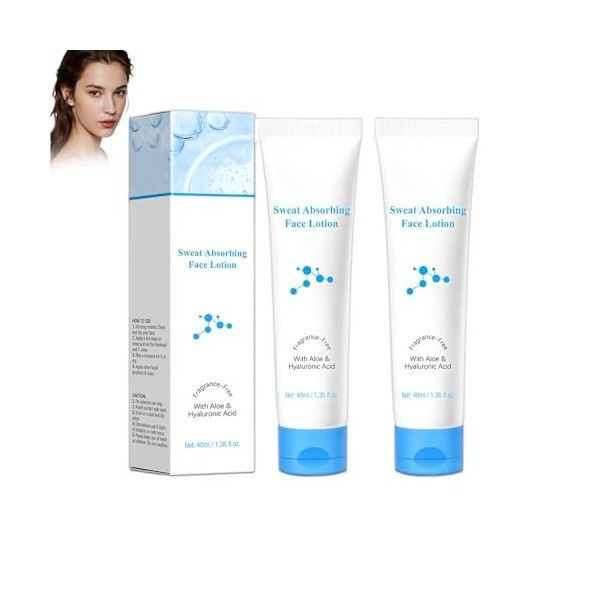 Lotion Hydratante Visage, Lotion Fluide et Non Grasse pour Peaux Mixtes et Sensibles, Soin Matifiant à Absorption Rapide, Idé