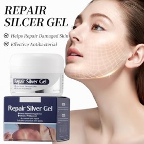 Gel Réparateur De La Peau, Crème Gel Visage Hyaluron Barrier Repair, 80g, Livré Avec Brosse Contour Du Visage, Sculpture Du M