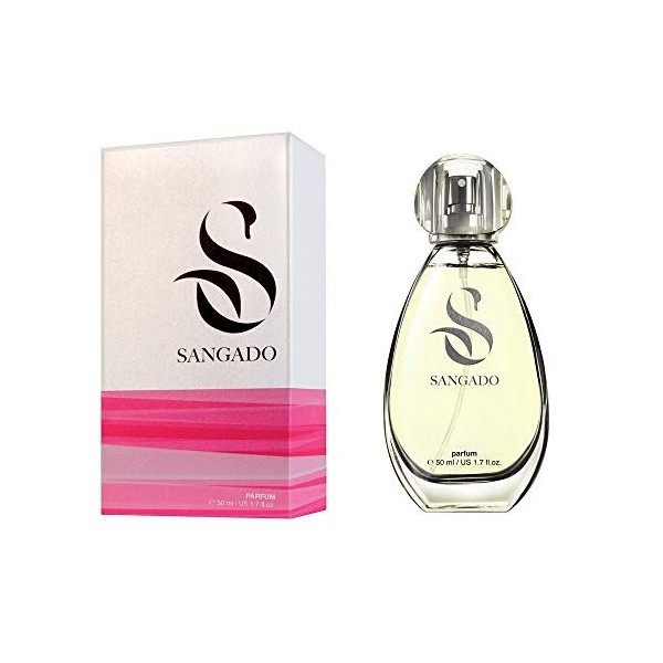 SANGADO Adoration Absolue Parfum pour Femme, 8-10 heures Longue durée, Senteur Luxe, Floral Fruité, Essences Françaises fines
